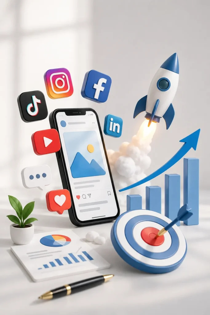 Social media marketing agencies helping businesses grow through content strategy, audience targeting, engagement, and analytics.
