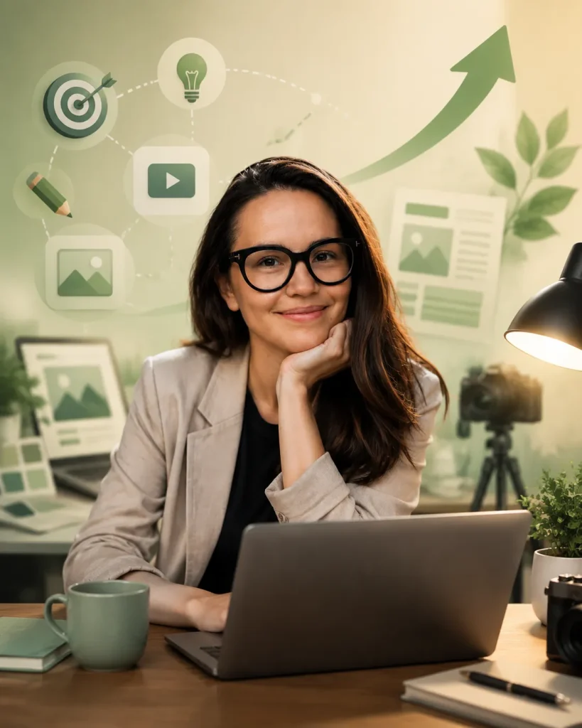 Professional content creation agency developing engaging digital content strategies for businesses